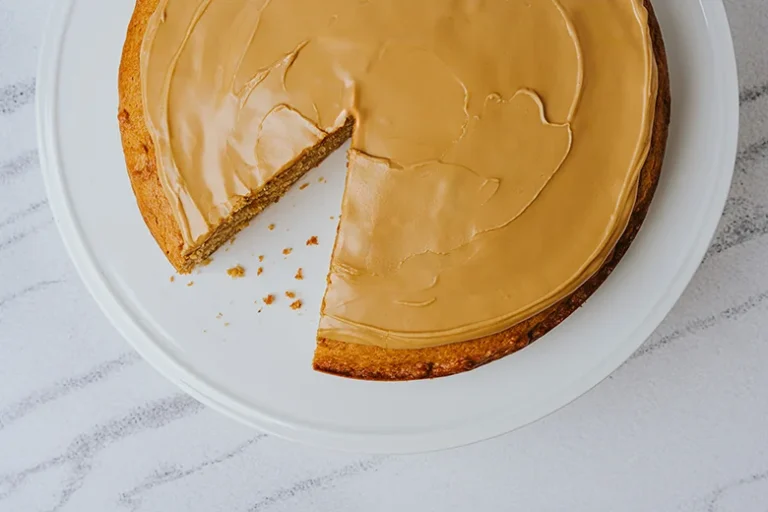 Brown Sugar Cardamom Cake with Coffee Glaze